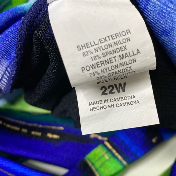 LONGITUDE WOMEN'S Swim On Piece Swimsuit Colorful Vibrant Padded Summer Wear - Picture 3 of 5